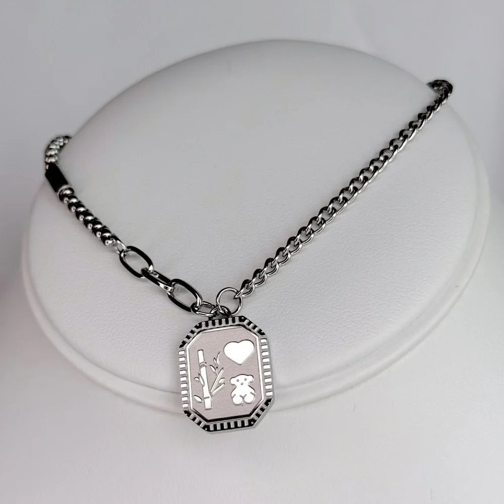 Silver Bracelet with Bear Charm